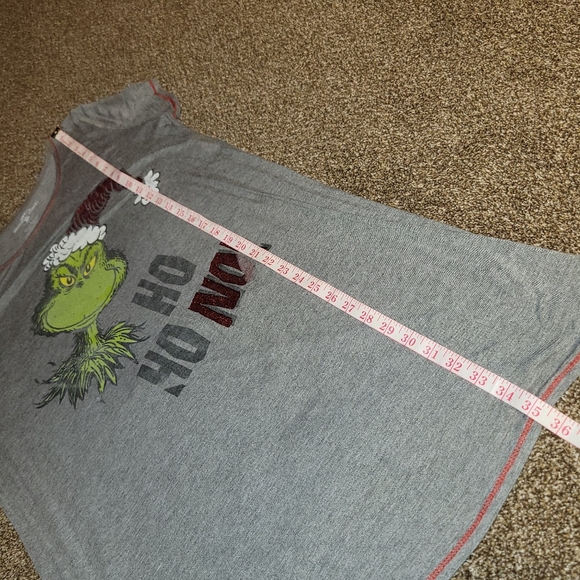 🛑Gray Grinch Pajama Dress with Red Accents - Picture 9 of 9